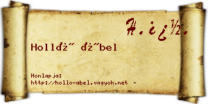 Holló Ábel névjegykártya