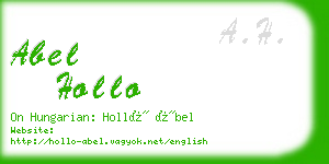 abel hollo business card