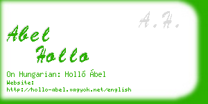abel hollo business card